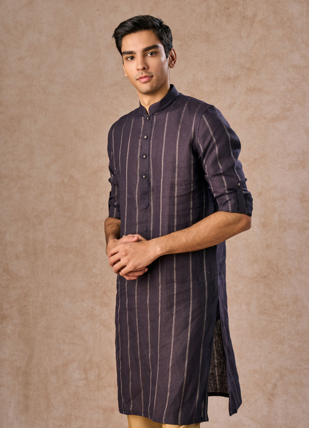 Manyavar Men Lavish Lavender Masterpiece Kurta