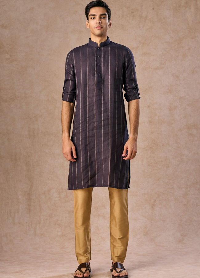 Manyavar Men Lavish Lavender Masterpiece Kurta