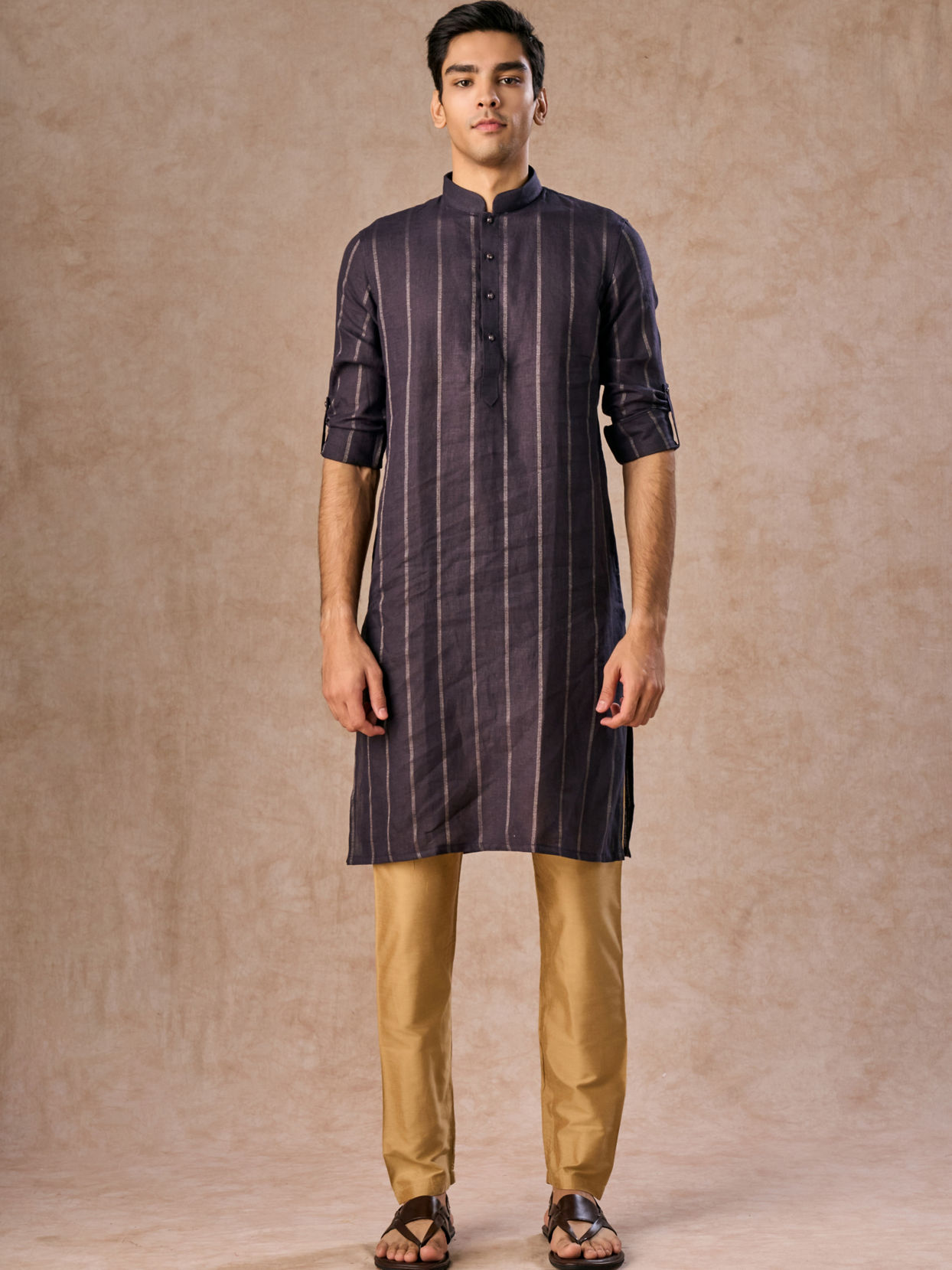 Manyavar Men Lavish Lavender Masterpiece Kurta