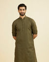 Manyavar Men Olive Green Kurta