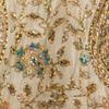 Pink and Cream Chinon Lehenga with Hand Embellished Skirt
