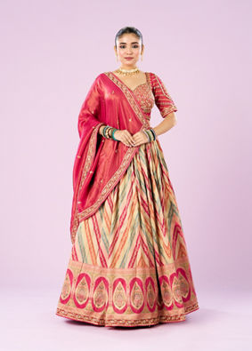 Mohey Women Rani Pink Festive Lehenga