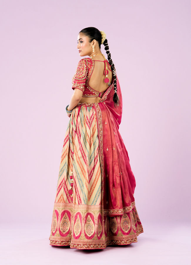 Mohey Women Rani Pink Festive Lehenga