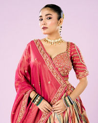 Mohey Women Rani Pink Festive Lehenga