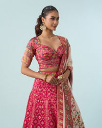 Mohey Women Rani Art Silk Lehenga Set