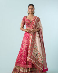 Mohey Women Rani Art Silk Lehenga Set