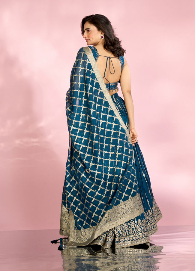 Mohey Women Ethnic Twilight Blue Lehenga