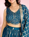 Mohey Women Ethnic Twilight Blue Lehenga