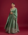 Mohey Women Sea Green Chinon Lehenga image number 2