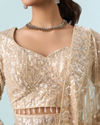 Mohey Women Cream Enchanting Elegance Lehenga