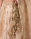 Mohey Women Pristine Cream Organza Lehenga