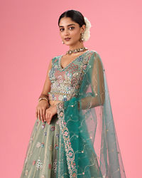 Mohey Women Emerald Bliss Lehenga