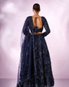 Mohey Women Indigo Blue Art Silk Lehenga with Cutdana Work