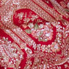Red Silk Lehenga with Mirror Work