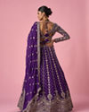 Mohey Women Purple Tissue Lehenga with Stone Work