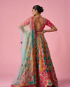 Mohey Women Pink Art Silk Lehenga with Moti Work