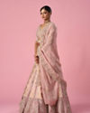 Mohey Women Pink Art Silk Lehenga with Cutdana Work