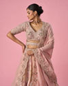 Mohey Women Pink Art Silk Lehenga with Cutdana Work