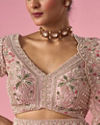 Mohey Women Pink Art Silk Lehenga with Cutdana Work