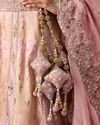 Mohey Women Pink Art Silk Lehenga with Cutdana Work