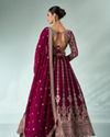 Mohey Women Wine Silk Lehenga with Sequin Work