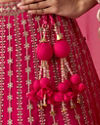 Mohey Women Pink Georgette Lehenga with Sequin Work
