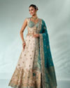 Mohey Women Light Blue Chinon Lehenga with Embroidery