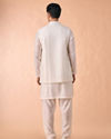 Manyavar Men Ethereal Cream Kurta Jacket Set