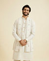 Natural Kurta Jacket Ensemble Set