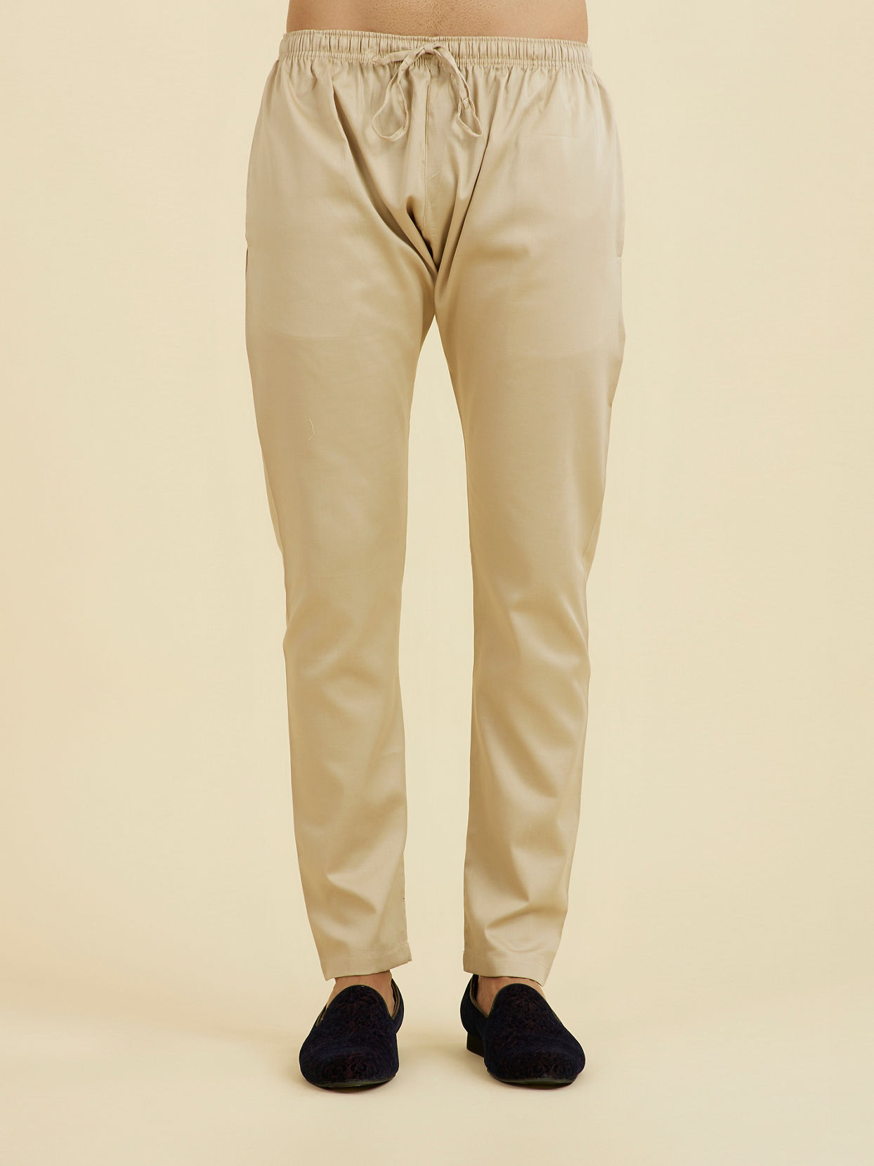 Manyavar Men Elegant Dark Blue Ensemble Kurta Jacket Set