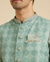 Manyavar Men Emerald Elegance Kurta Jacket Set