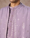 Manyavar Men Purple Kurta Jacket Set