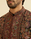 Manyavar Men Black Enigmatic Kurta Jacket Set