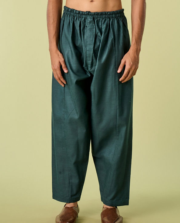 Diwas Men Regal Dark Green Patiala