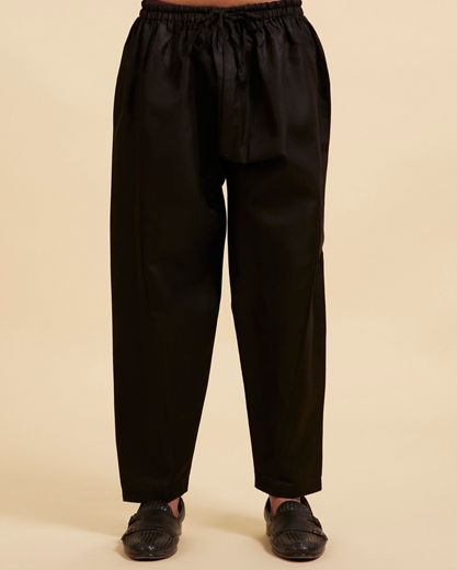 Diwas Men Ebony Black Patiala Salwar Pants