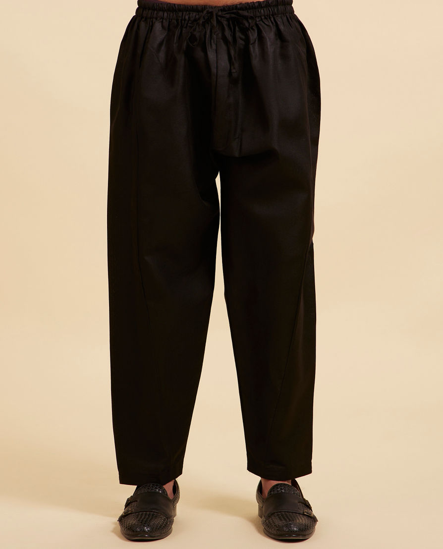 Diwas Men Ebony Black Patiala Salwar Pants