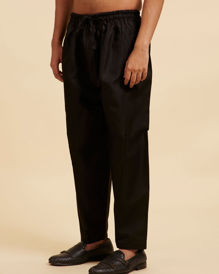 Diwas Men Ebony Black Patiala Salwar Pants