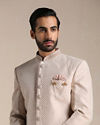 Soft Pink Self Embroidered Indo Western Set