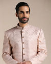 Primrose Pink Jaal Patterned Indo Western Set image number 0