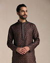 Anthracite Black Printed Kurta Set