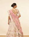 alt message - Mohey Women Dark Cream Sequinned Floral Embroidered Bridal Lehenga image number 3