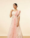 Mohey Women Dark Cream Bel Buti Patterned Embroidered Lehenga