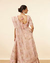 alt message - Mohey Women Light Pink Sequined Floral Bridal Lehenga image number 3