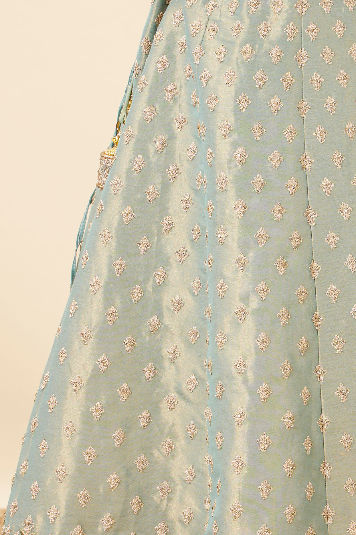 Mohey Women Sea Green All over Buti Work Lehenga