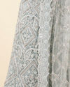 Mohey Women Light Blue Stone Embellished Bridal Lehenga