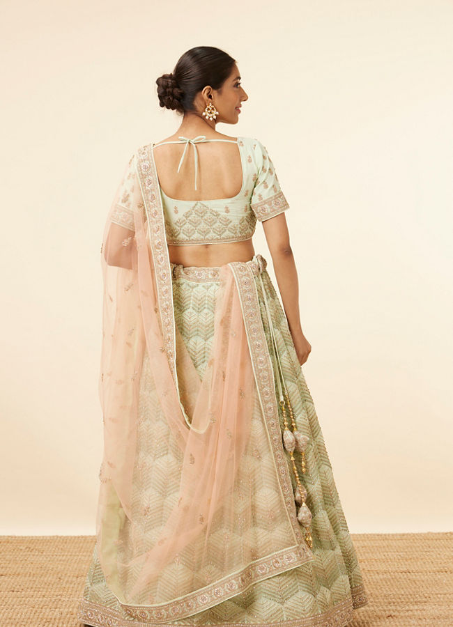 Sugar Swizzle Pista Fern Patterned Lehenga image number 3