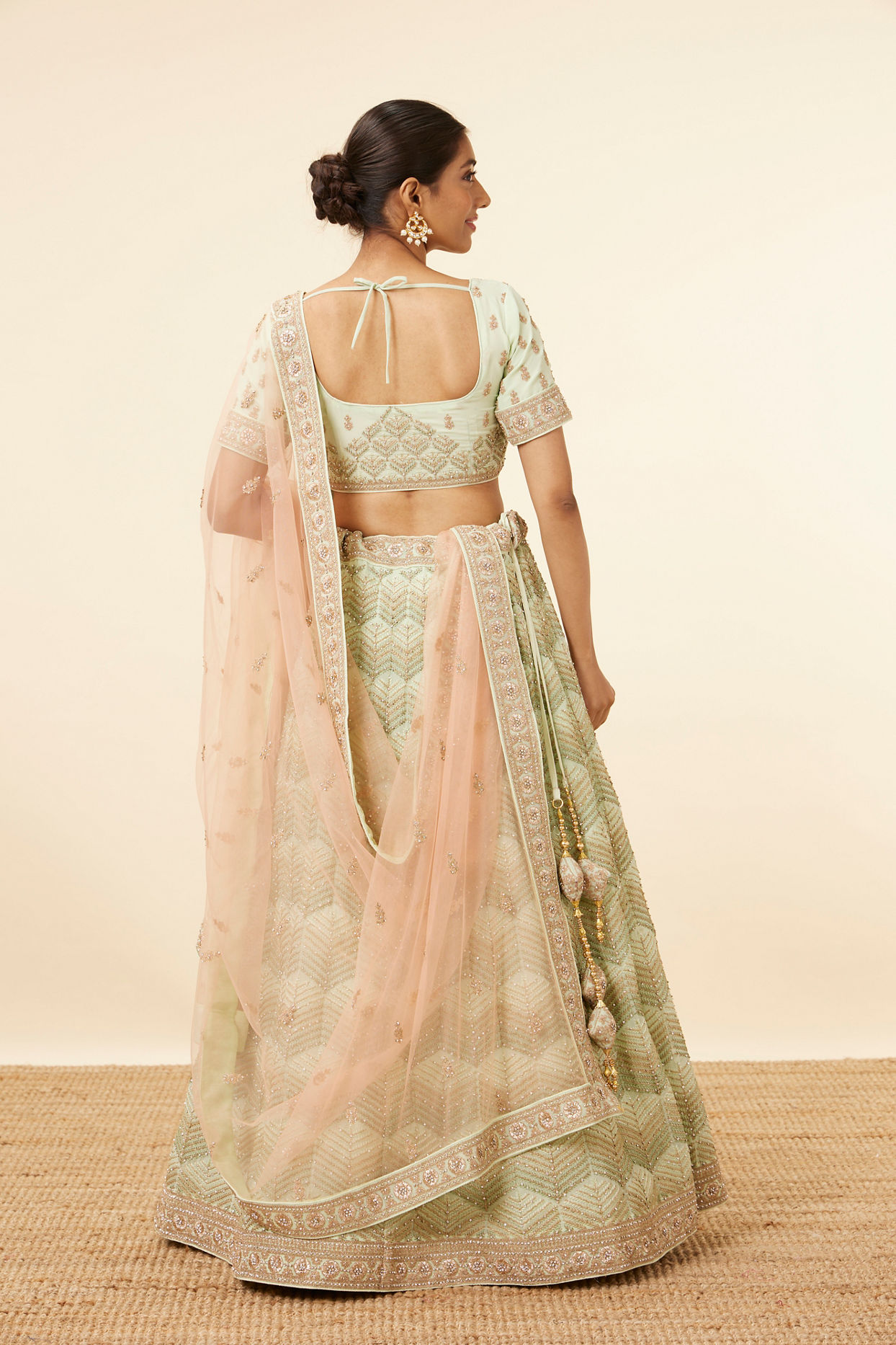 Sugar Swizzle Pista Fern Patterned Lehenga image number 3