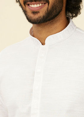 Manyavar Men Classic White Kurta Set