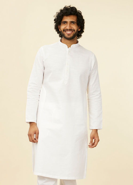 Manyavar Men Classic White Kurta Set