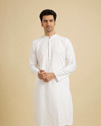 Manyavar Men Comfy Light Cream Kurta Pajama